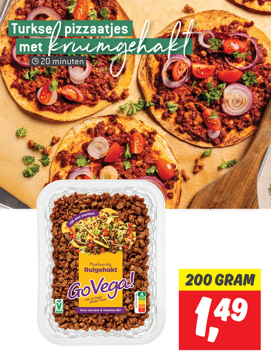 Turkse pizzaatjes met kruimgehakt