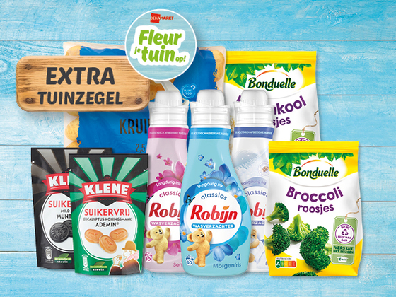 Extra tuinzegels bij actieproducten