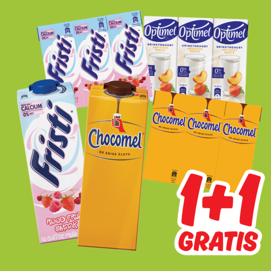 Chocomel, Fristi, Optimel of Campina