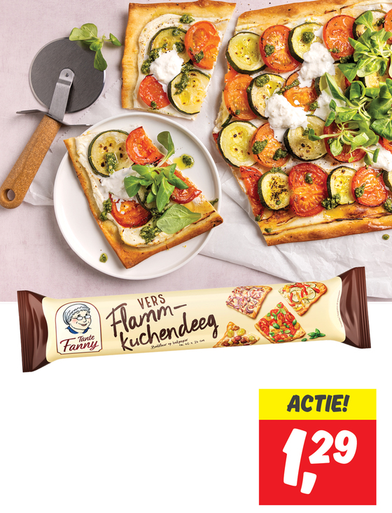 Zomerse groente flammkuchen