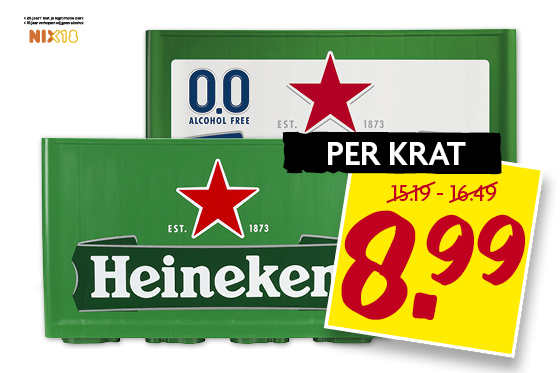  Heineken pilsener of 0.0% 