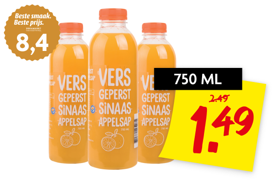 Vers geperst sinaasappelsap