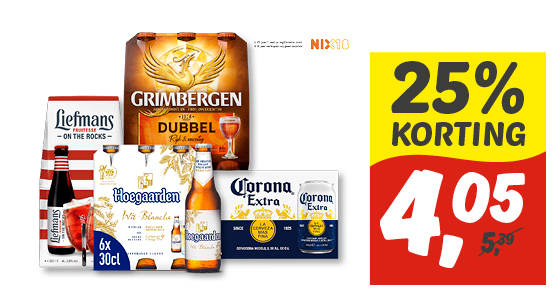 Corona, Liefmans, Grimbergen of Hoegaarden