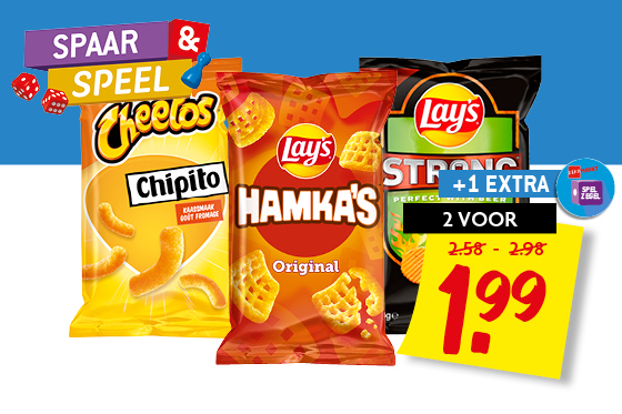 Lay's hamka's cheetos of strong. Alle varianten.