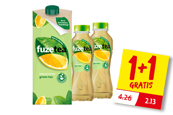 Fuze Tea. Alle varianten pak 1.5 liter of 400 ml.