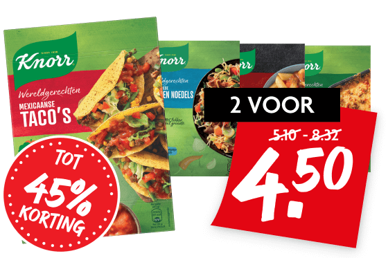 Knorr wereldgerechten, tratorria of Conimex streetfood