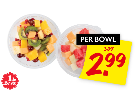 1 de Beste luxe fruitsalade of meloensalade