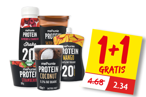 Melkunie protein. Alle varianten.