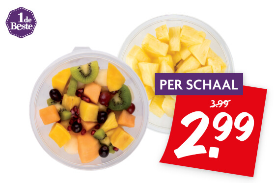 1 de Beste luxe fruitsalade of ananasblokjes