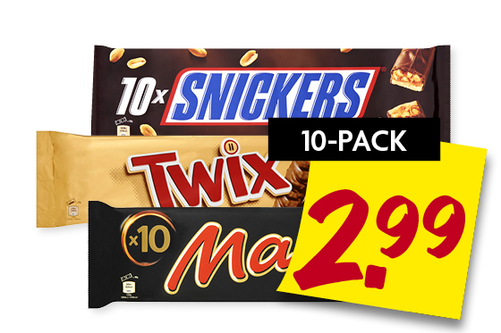 Mars, Snickers of Twix