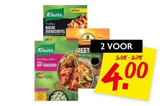 Knorr wereldgerechten of Conimex streetfood