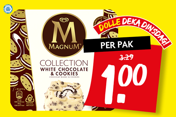 Magnum white chocolate & cookies