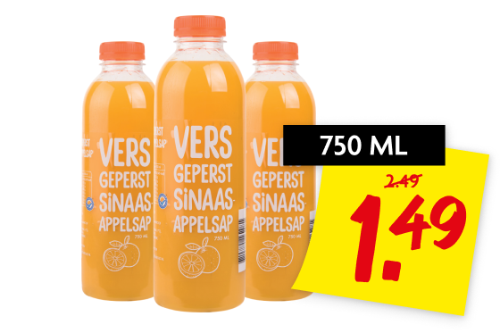 Vers geperst sinaasappelsap