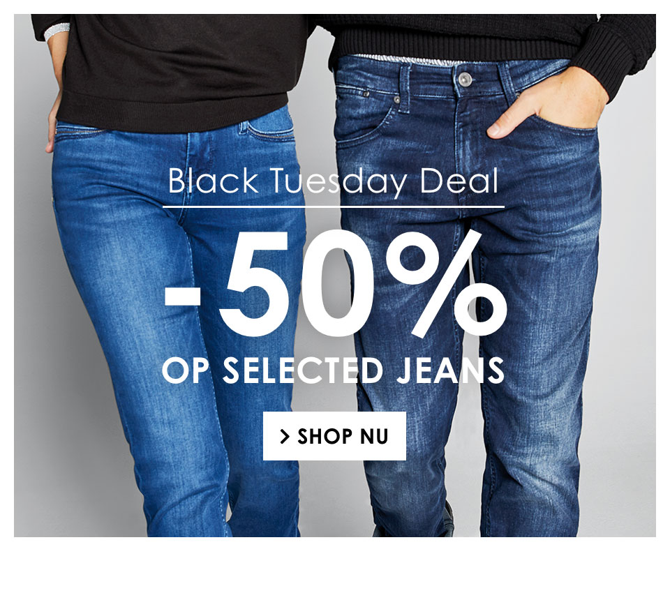 Shop nu selected jeans met 50 procent korting