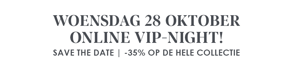 28 oktober profiteer je van 35 procent korting op de hele collectie