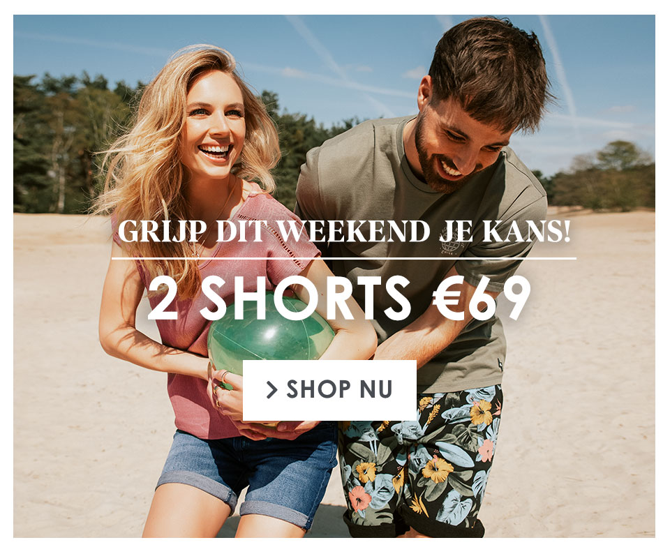 Grijp dit weekend je kans 2 shorts voor 69 shop nu