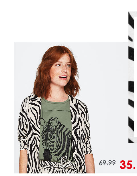 Bekijk Garcia blazer met zebraprint