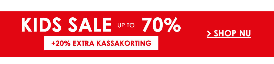 Bekijk kids sale up to 70% + 20% extra kassakorting