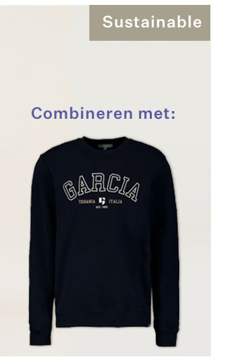 Garcia sweater donkerblauw met logo