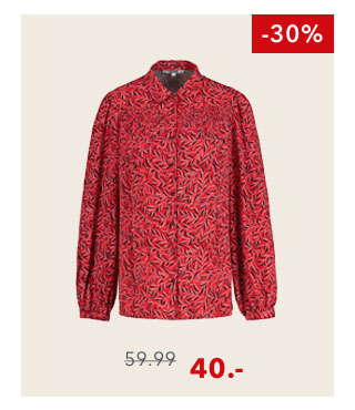 Blouse met print rood