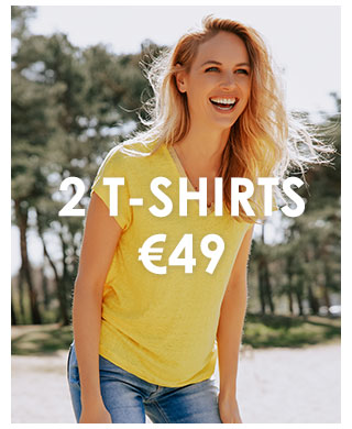 2 dames t-shirts voor 49 shop nu