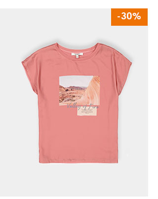 Garcia T-shirts roze met print