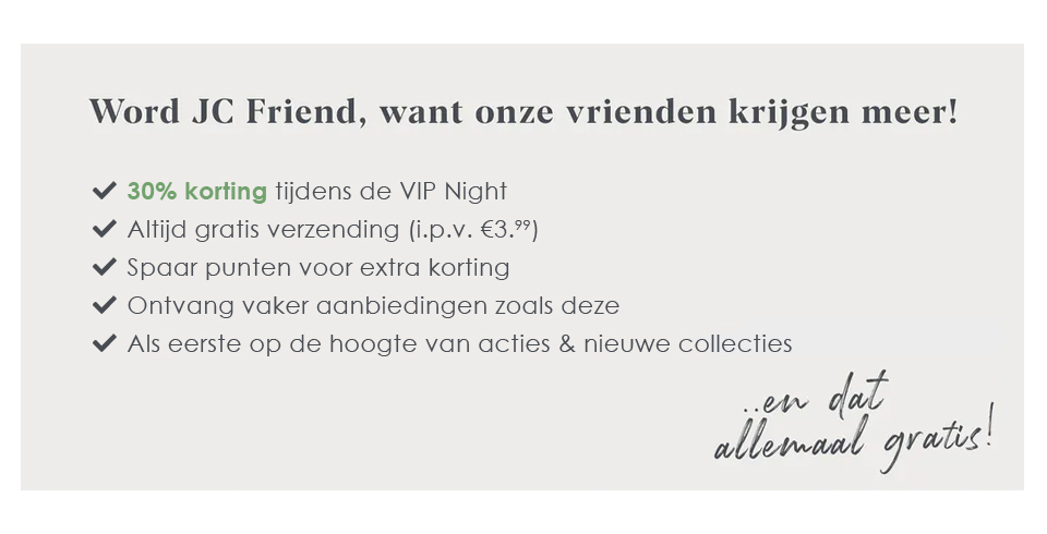 Word JC Friend, want onze vrienden krijgen meer!