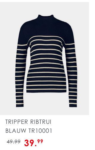 Tripper ribtrui blauw