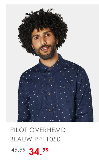 Pilot overhemd blauw