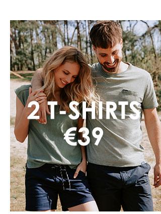 2 t-shirts voor 39 shop nu