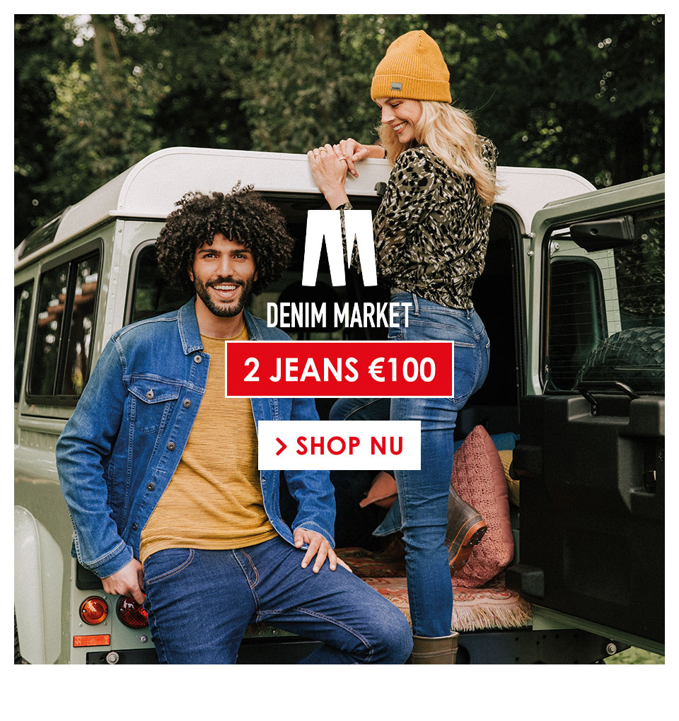 Denim market 2 jeans voor 100 shop nu