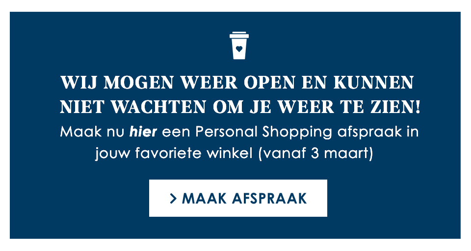 Wij mogen weer open en kunnen niet wachten om je weer te zien maak een afspraak