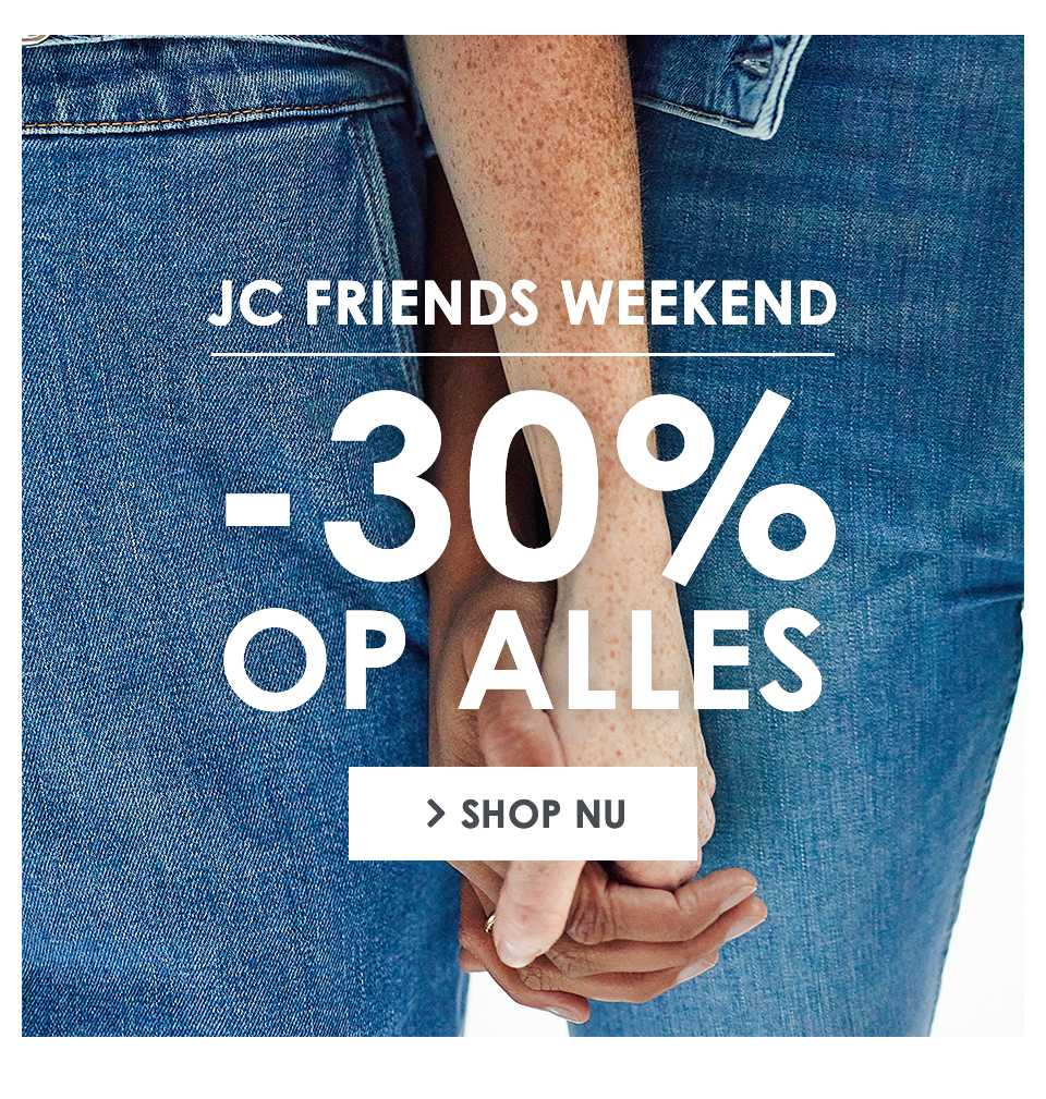 30% korting op topmerken tijdens het JC friend weekend