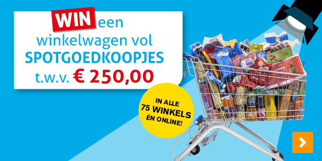 Win een winkelwagen vol spotgoedkoopjes