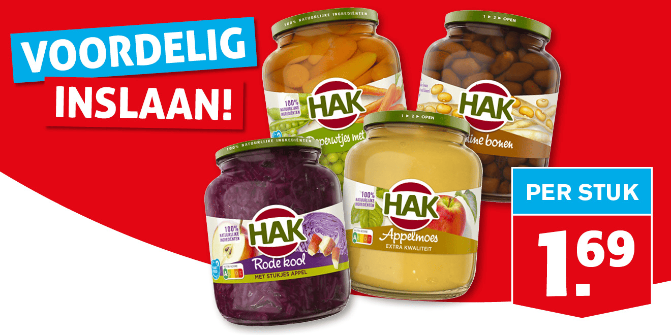 HAK groente, appelmoes, stazak of Mexicanez