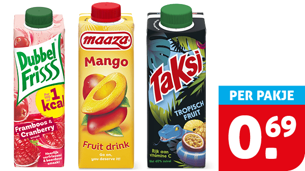 Appelsientje, DubbelFrisss, Maaza of Taksi