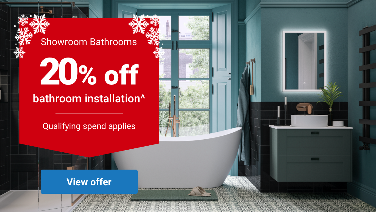  *% Showroom Bathrooms X bathroom installation Qualifying spend applies 