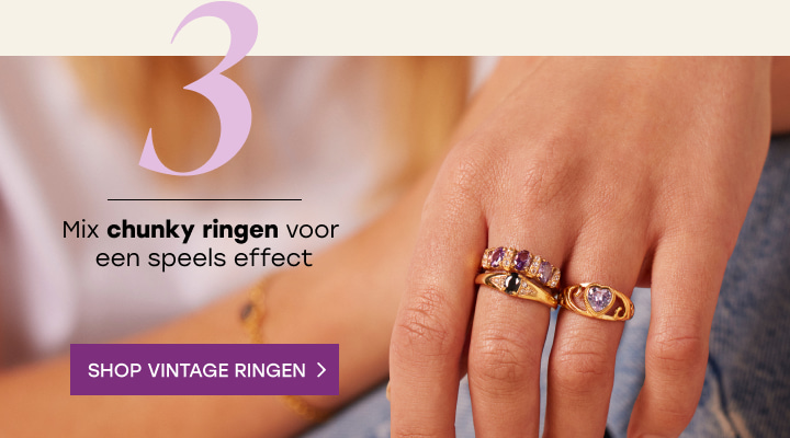 tip 3: wissel af met chunky ringen