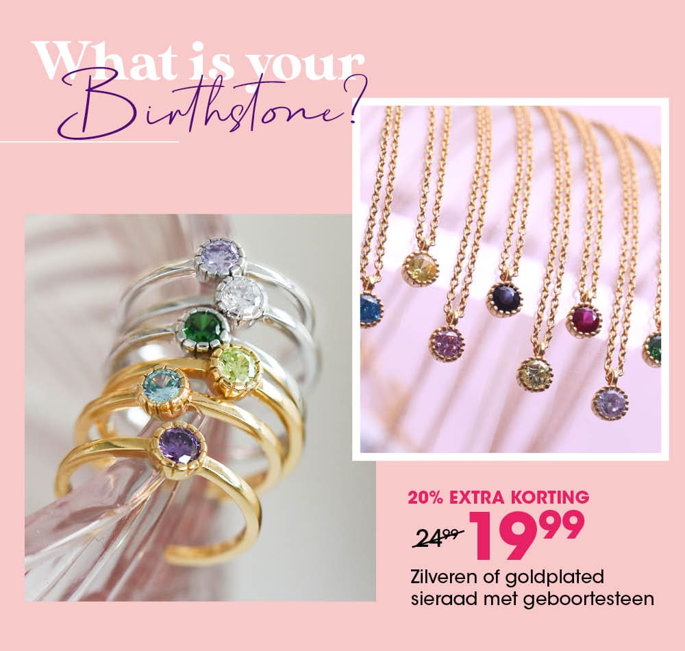 Birtshtone sieraden