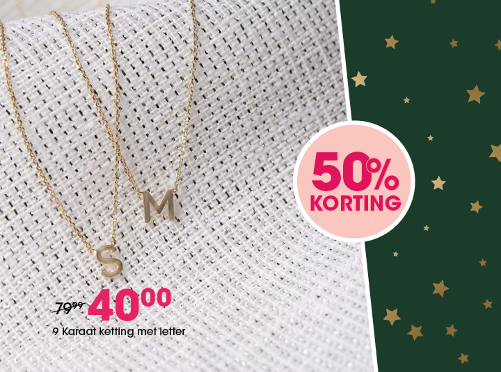 9 karaat alfabet ketting