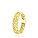 9 karaat ring met bladeren