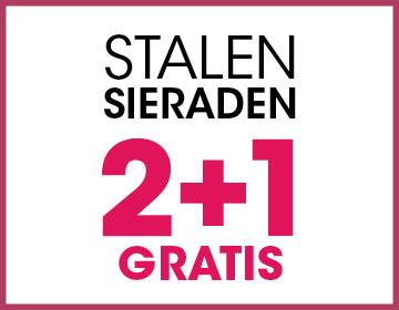 2+1 gratis stalen sieraden