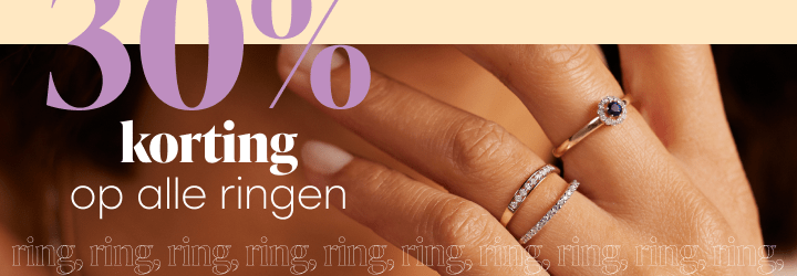 30% korting op alle ringen