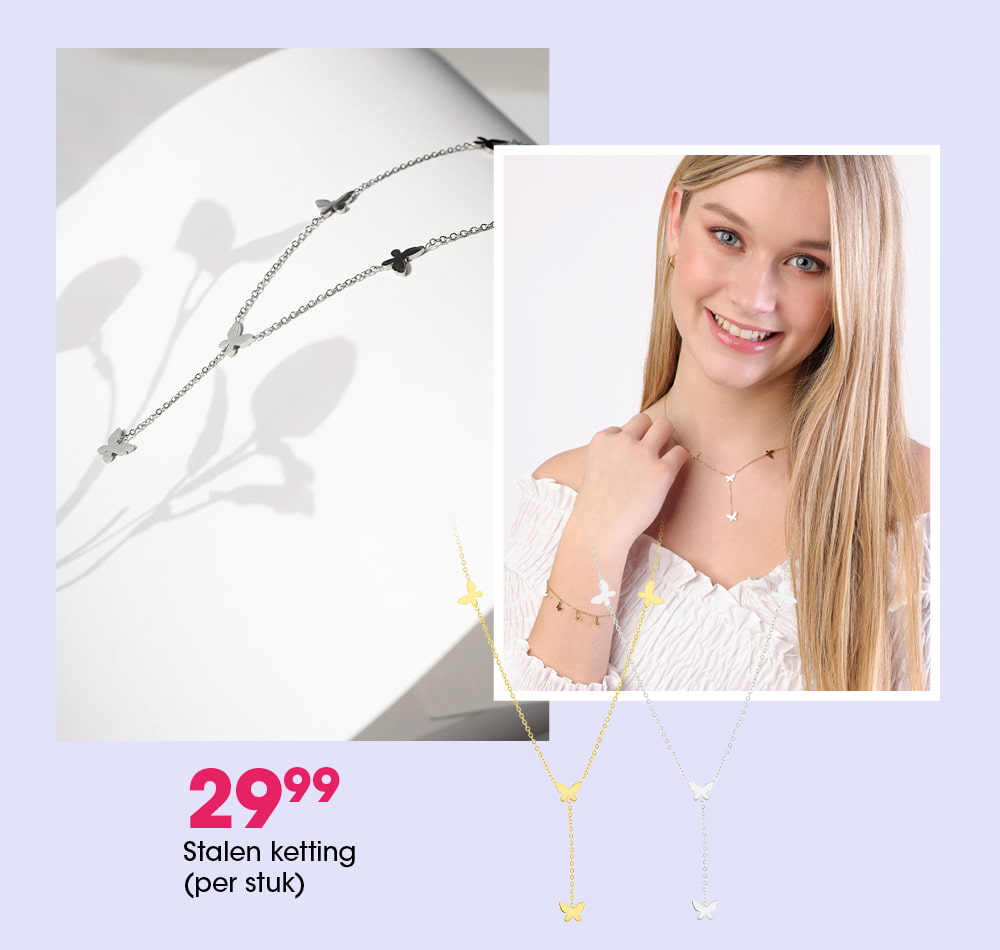 Stalen ketting vlinders