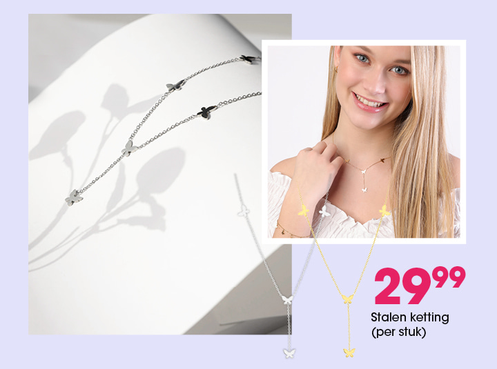 Stalen ketting vlinders