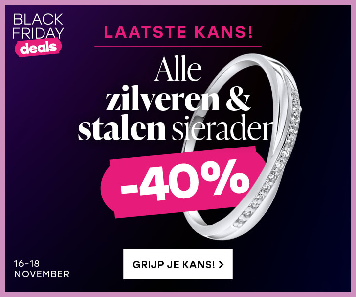 40% korting op zilveren en stalen sieraden