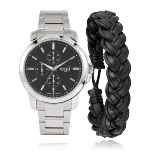 Regal herenhorloge in cadeaudoosje met armband