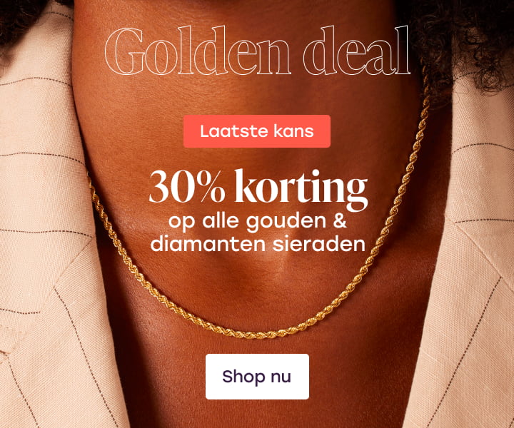 laatste kans op 30% korting op alle goud en diamant