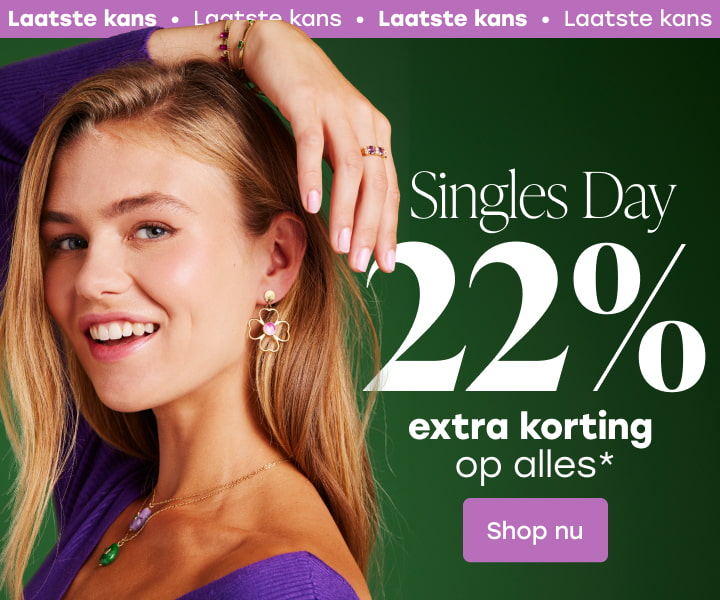 Singles Day 22% extra korting op alles