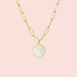 Stalen 14 karaat goldplated ketting rond